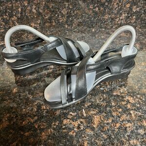 Ecco Felicia Sandal Womens 36 Black Strappy Slingbag Shoe Open Toe Comfort